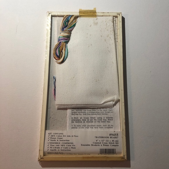 New Framed Counted Cross Stitch Set for Bathroom - Picture 5 of 9